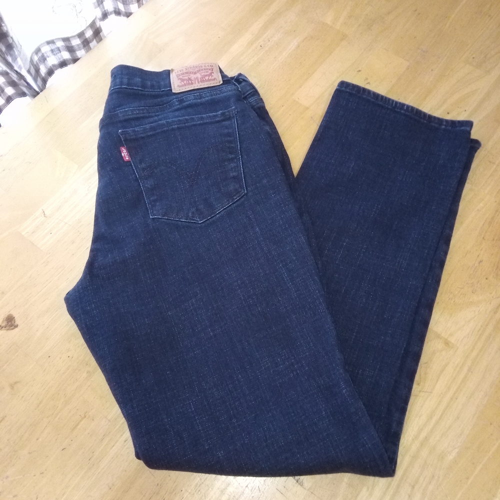 Levi’s 505 Women’s Straight Leg Denim Jeans Size 27 Dark Wash